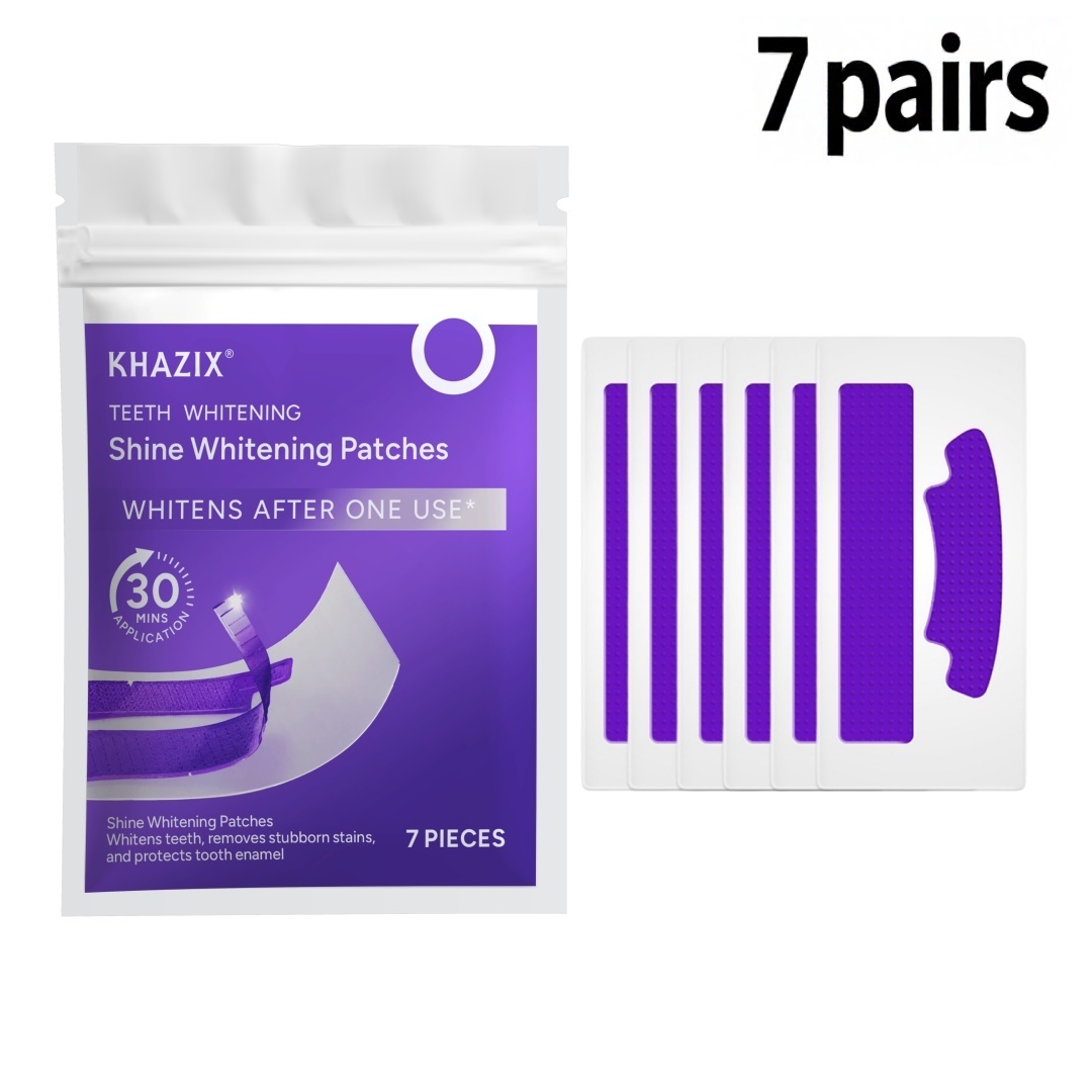 Teeth Whitening Routine - 7 pairs Teeth Whitening Strips, Purple