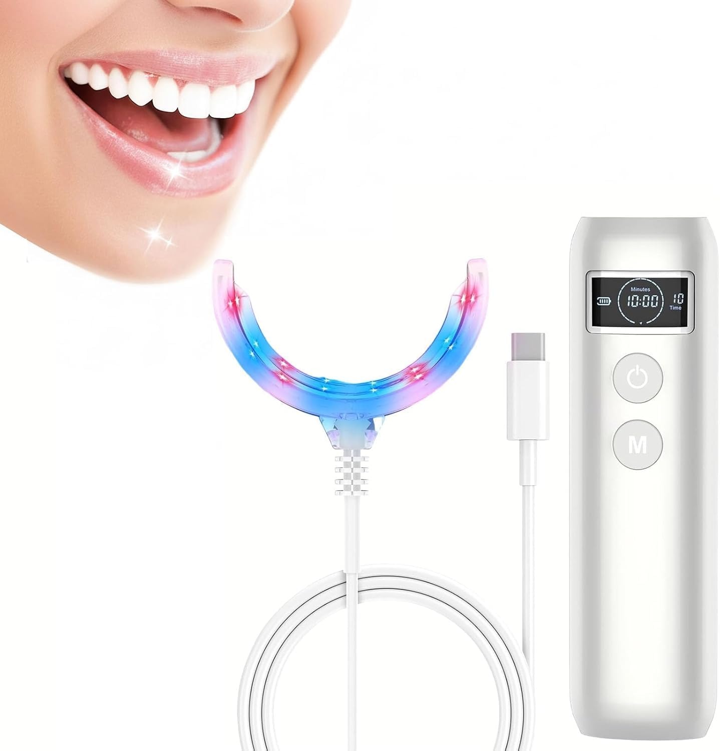 Teeth Whitening With Blue Light - Tooth Whitening Accelerator Lamp Blue&Red Light