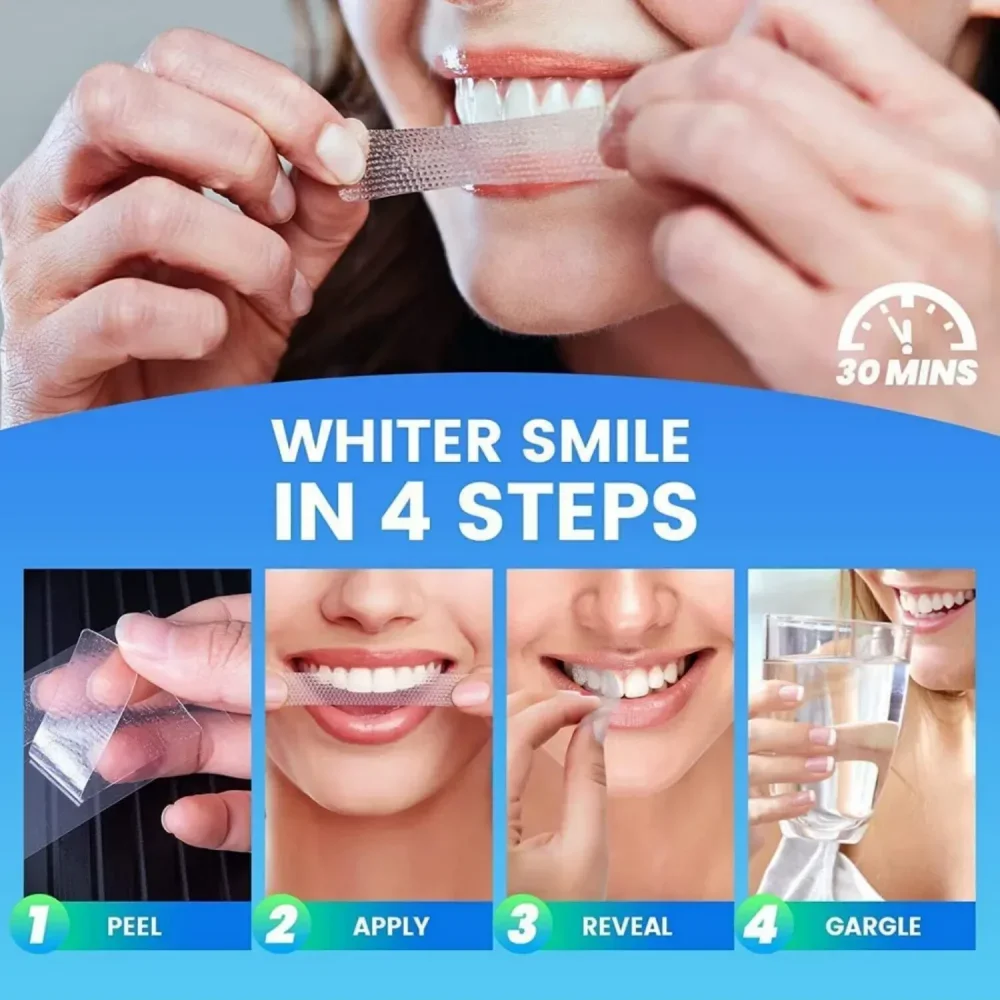 Teeth Whitening Strips White T - đánh giá và giá Whitening Strip 3D