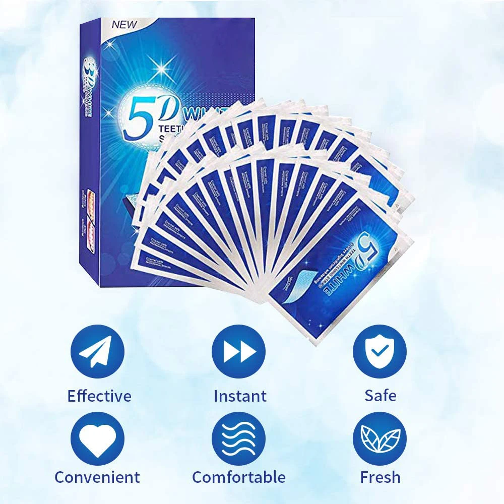 Teeth Whitening Stickers 3D/5D - đánh giá và giá Whitening Strip 3D