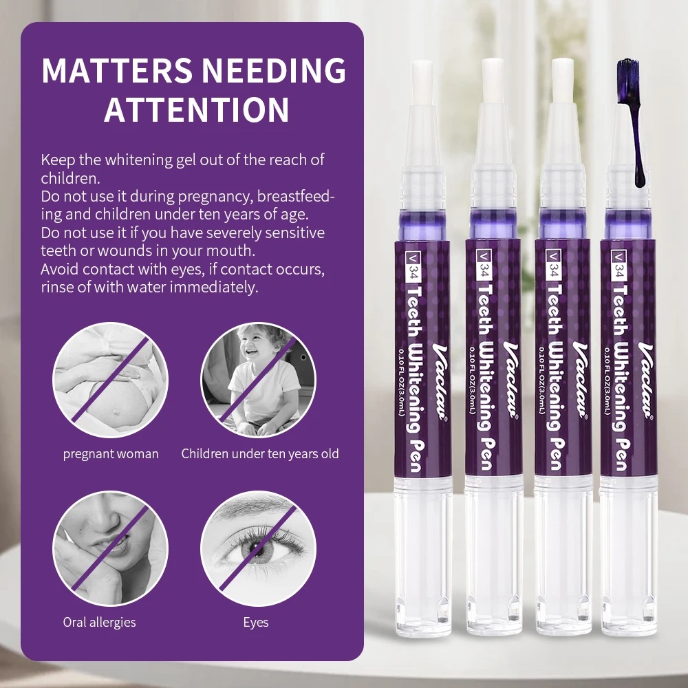 Vaclav V34 Purple teeth whiten - đánh giá và giá Teeth Whitening Essence