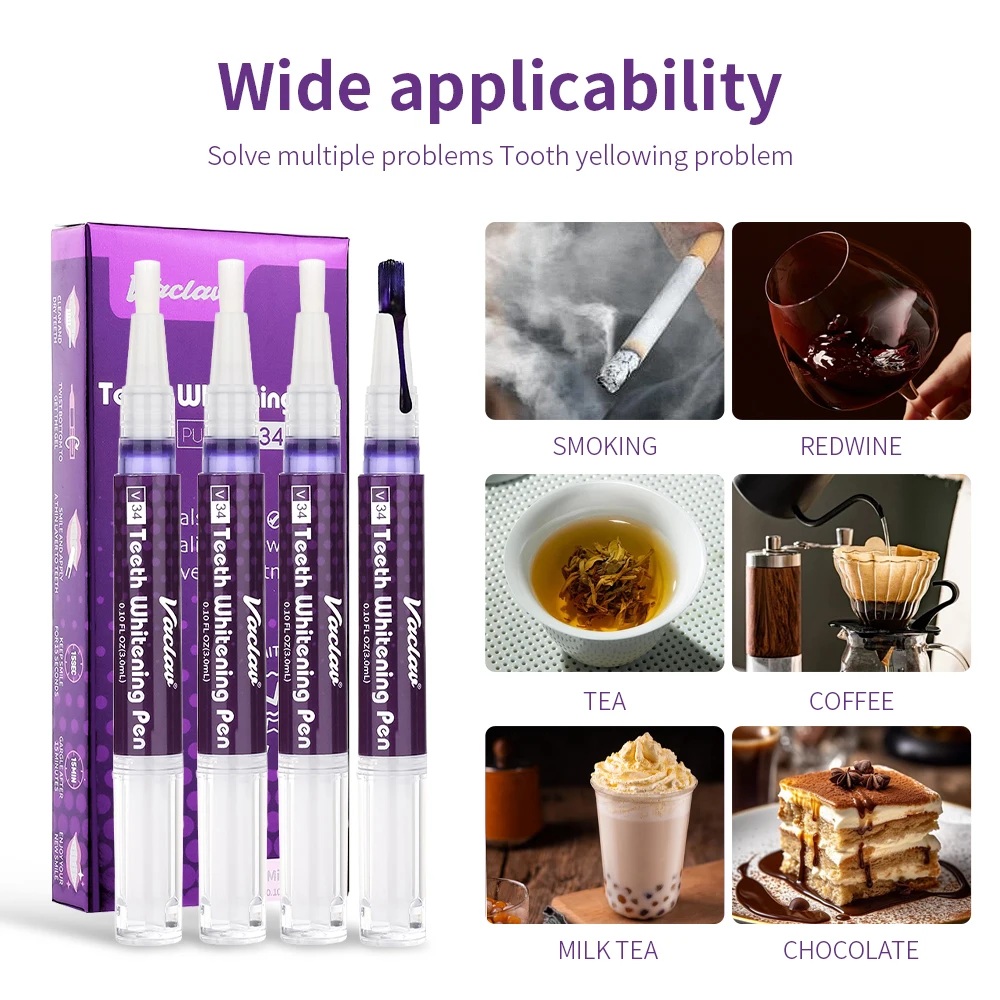 Vaclav V34 Purple teeth whiten - đánh giá và giá Teeth Whitening Essence
